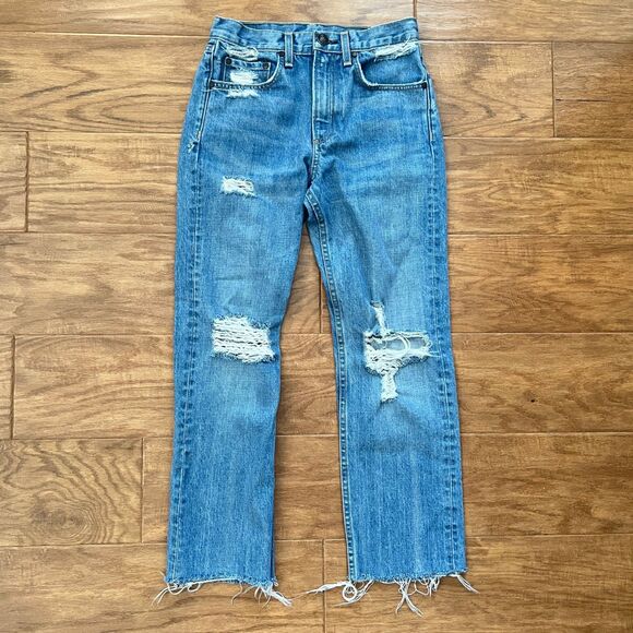 Rag & Bone Jeans Women's Size 25 Straight Distressed Shaker Light Wash - Picture 1 of 10